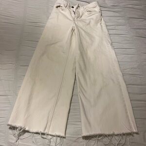 Women's H&M White Wide-Leg Jeans